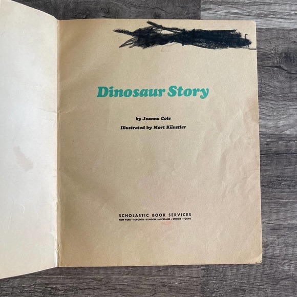 DINOSAUR STORY by JOANNA COLE MORT KUNSTLER | SCHOLASTIC [ VINTAGE 1974 ] - Picture 7 of 12